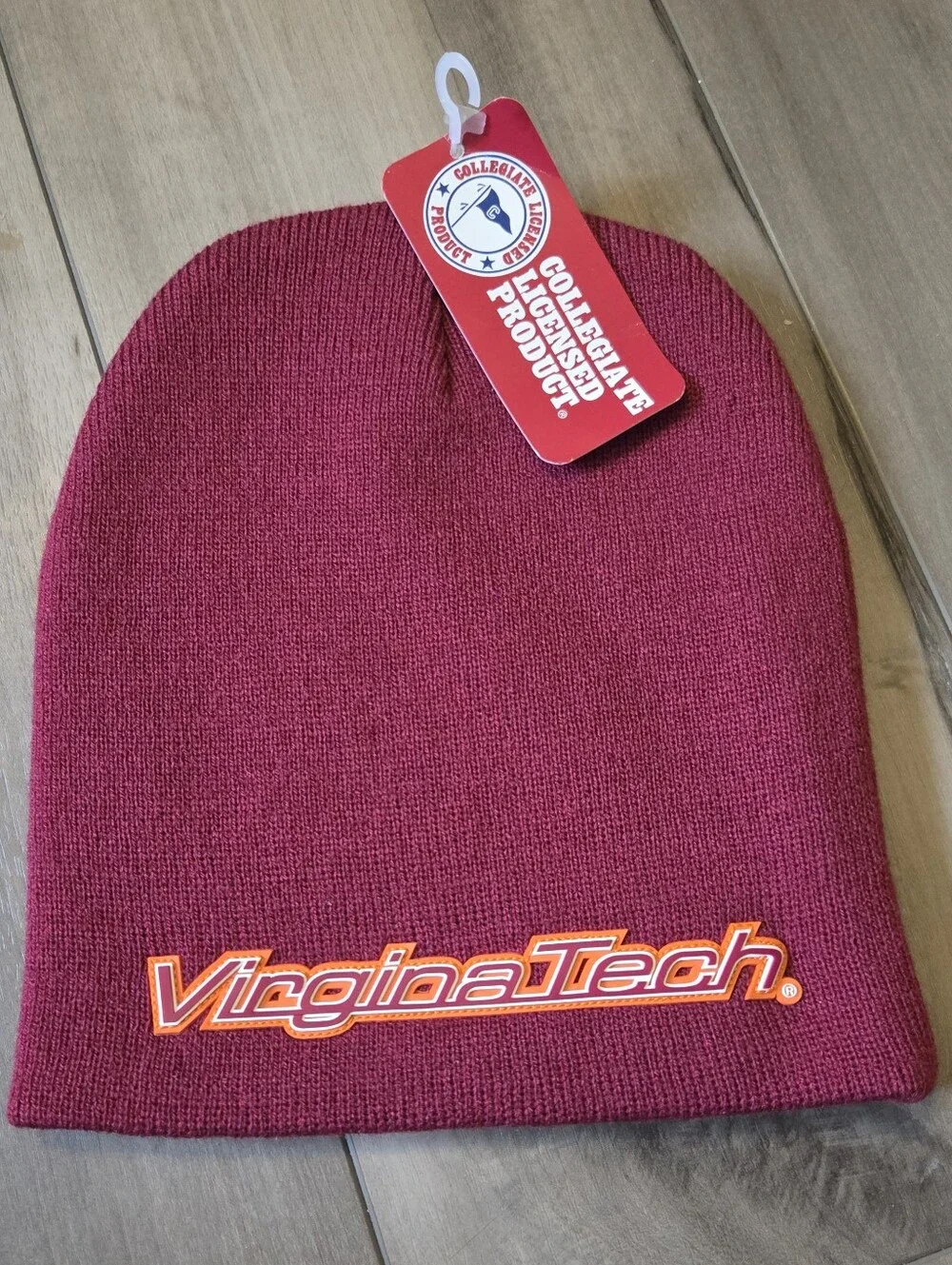 Virginia Tech Maroon Beanie with Logo
